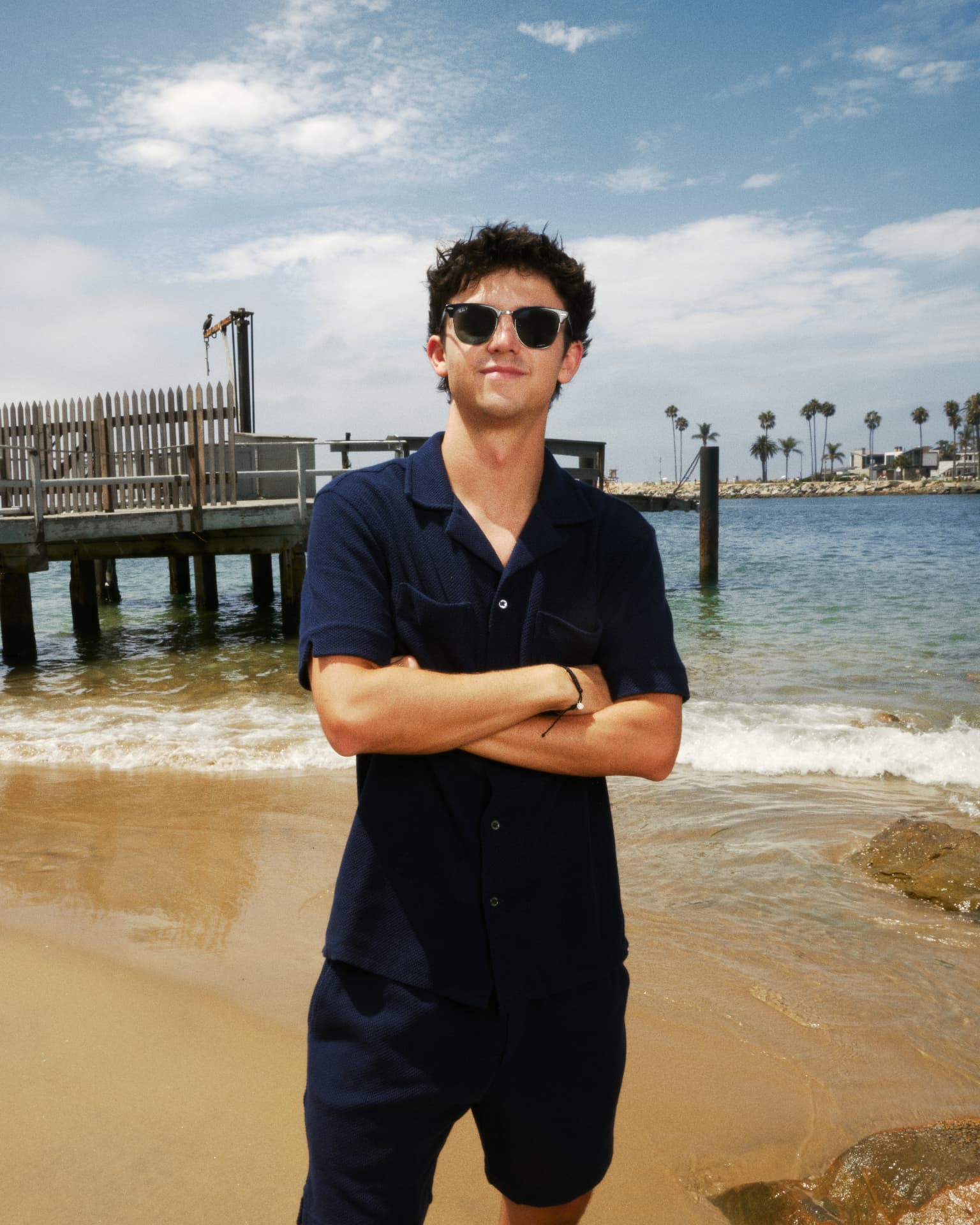 James Brewster on the beach